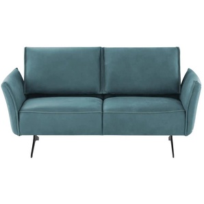 KOINOR Ledersofa Vineto - türkis/petrol - Materialmix - 176 cm - 110 cm - cm 88,0 | Möbel Kraft