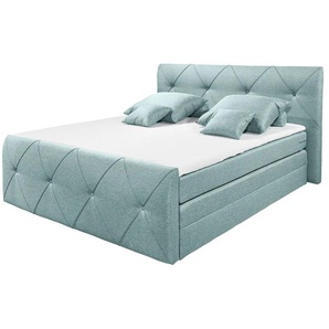 Kollektion Kraft Boxspringbett Cleo - grün - Materialmix - 200 cm - 114 cm | Möbel Kraft