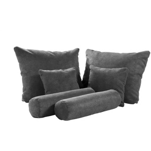 Kollektion Kraft Deko-Kissenset 6-teilig - grau - Materialmix | Möbel Kraft