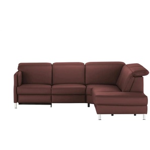 Kollektion Kraft Ecksofa Leon - rot - Materialmix - 259 cm - 83 cm - cm 236,0 | Möbel Kraft