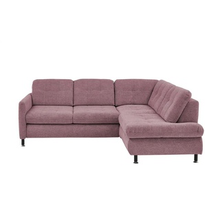 Kollektion Kraft Ecksofa LIORA - rosa/pink - Materialmix - 242 cm - 99 cm - cm 210,0 | Möbel Kraft