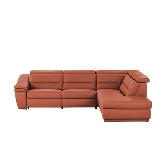 Kollektion Kraft Leder Ecksofa Ivonne - rot - Materialmix - 294 cm - 84 cm - cm 245,0 | Möbel Kraft