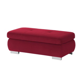 Kollektion Kraft Polsterhocker - rot - Materialmix - 129 cm - 47 cm - cm 64,0 | Möbel Kraft