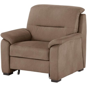 Kollektion Kraft Sessel mit ausziehbarem Hocker - beige - Materialmix - 100 cm - 92 cm - 95 cm | Möbel Kraft