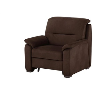 Kollektion Kraft Sessel mit ausziehbarem Hocker - braun - Materialmix - 100 cm - 92 cm - cm 95,0 | Möbel Kraft