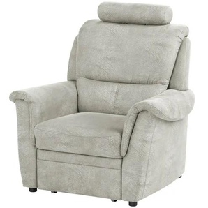 Kollektion Kraft Sessel mit Hocker als Auszug Chris - grau - Materialmix - 102 cm - 96 cm - cm 92,0 | Möbel Kraft