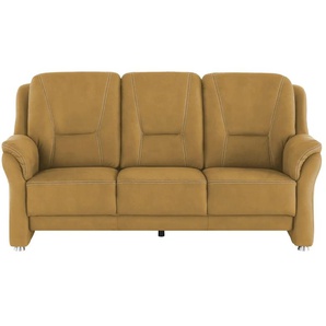 Kollektion Kraft Sofa 3-sitzig aus Mikrofaser Wilma - gelb - Materialmix - 198 cm - 97 cm - cm 89,0 | Möbel Kraft