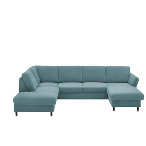Kollektion Kraft Wohnlandschaft aus Flachgewebe Veit - blau - Materialmix - 305 cm - 90 cm - cm 200,0 | Möbel Kraft
