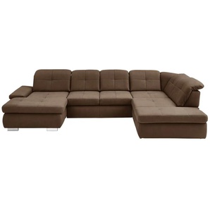 Kollektion Kraft Wohnlandschaft aus Mikrofaser Affair - braun - Materialmix - 371 cm - 100 cm - cm 260,0 | Möbel Kraft