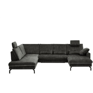 Kollektion Kraft Wohnlandschaft aus Mikrofaser Grace - grau - Materialmix - 332 cm - 89 cm - cm 220,0 | Möbel Kraft