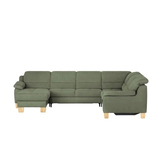 Kollektion Kraft Wohnlandschaft aus Mikrofaser Hanna - grün - Materialmix - 322 cm - 84 cm - cm 264,0 | Möbel Kraft