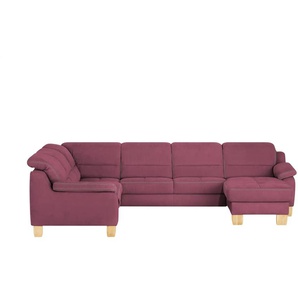 Kollektion Kraft Wohnlandschaft aus Mikrofaser Hanna - rot - Materialmix - 322 cm - 84 cm - cm 264,0 | Möbel Kraft