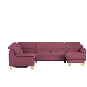Kollektion Kraft Wohnlandschaft aus Mikrofaser Hanna - rot - Materialmix - 322 cm - 84 cm - cm 264,0 | Möbel Kraft