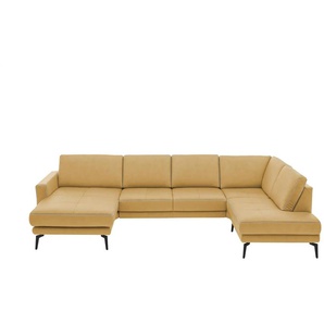 Kollektion Kraft Wohnlandschaft aus Mikrofaser Mike - gelb - Materialmix - 327 cm - 86 cm - cm 180,0 | Möbel Kraft