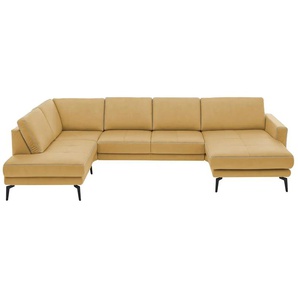 Kollektion Kraft Wohnlandschaft aus Mikrofaser Mike - gelb - Materialmix - 327 cm - 86 cm - cm 180,0 | Möbel Kraft