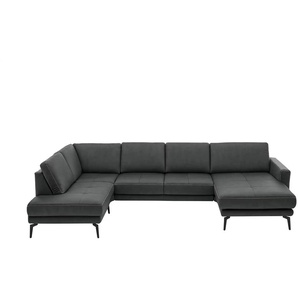 Kollektion Kraft Wohnlandschaft aus Mikrofaser Mike - schwarz - Materialmix - 327 cm - 86 cm - cm 180,0 | Möbel Kraft