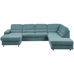 Kollektion Kraft Wohnlandschaft   Carina - blau - Materialmix - 311 cm - 85 cm - 166 cm | Möbel Kraft