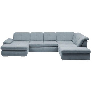 Kollektion Kraft Wohnlandschaft Flachgewebe Affair - blau - Materialmix - 371 cm - 100 cm - cm 260,0 | Möbel Kraft