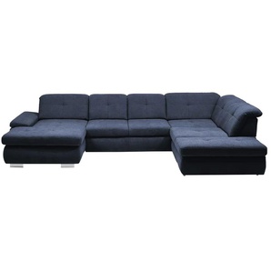 Kollektion Kraft Wohnlandschaft Flachgewebe Affair - blau - Materialmix - 371 cm - 100 cm - cm 260,0 | Möbel Kraft