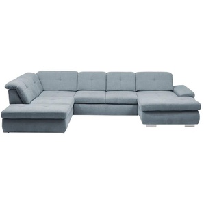 Kollektion Kraft Wohnlandschaft Flachgewebe Affair - blau - Materialmix - 371 cm - 100 cm - cm 260,0 | Möbel Kraft