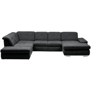 Kollektion Kraft Wohnlandschaft Flachgewebe Affair - schwarz - Materialmix - 371 cm - 100 cm - cm 260,0 | Möbel Kraft
