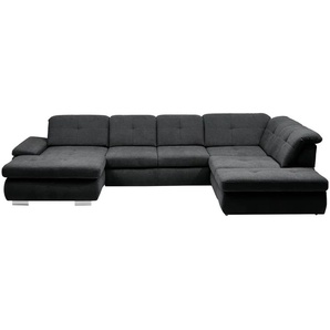 Kollektion Kraft Wohnlandschaft Flachgewebe Affair - schwarz - Materialmix - 371 cm - 100 cm - cm 260,0 | Möbel Kraft