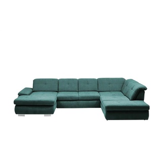 Kollektion Kraft Wohnlandschaft Flachgewebe Affair - türkis/petrol - Materialmix - 371 cm - 100 cm - cm 260,0 | Möbel Kraft