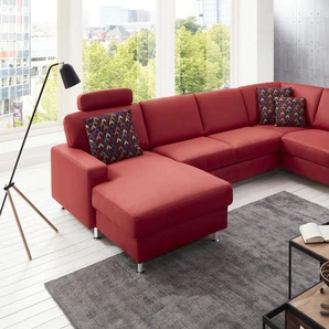 Kollektion Kraft Wohnlandschaft Jana - rot - Materialmix - 309 cm - 85 cm - cm 235,0 | Möbel Kraft