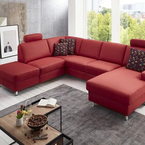 Kollektion Kraft Wohnlandschaft Jana - rot - Materialmix - 309 cm - 85 cm - cm 235,0 | Möbel Kraft