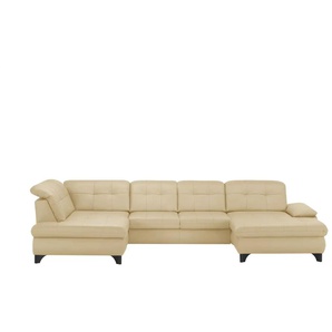 Kollektion Kraft Wohnlandschaft Leder Jona - beige - Materialmix - 368 cm - 100 cm - cm 194,0 | Möbel Kraft