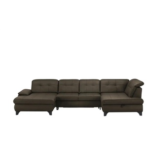 Kollektion Kraft Wohnlandschaft Leder Jona - braun - Materialmix - 368 cm - 100 cm - cm 194,0 | Möbel Kraft