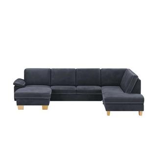 Kollektion Kraft Wohnlandschaft Leder Samu - blau - Materialmix - 316 cm - 90 cm - cm 235,0 | Möbel Kraft