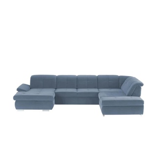 Kollektion Kraft Wohnlandschaft Mikrofaser - blau - Materialmix - 371 cm - 100 cm - cm 260,0 | Möbel Kraft