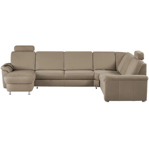 Kollektion Kraft Wohnlandschaft Mikrofaser Rita - beige - Materialmix - 330 cm - 91 cm - cm 240,0 | Möbel Kraft