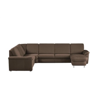 Kollektion Kraft Wohnlandschaft Mikrofaser Rita - braun - Materialmix - 330 cm - 91 cm - cm 240,0 | Möbel Kraft