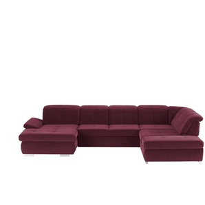 Kollektion Kraft Wohnlandschaft Mikrofaser - rot - Materialmix - 371 cm - 100 cm - cm 260,0 | Möbel Kraft