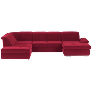 Kollektion Kraft Wohnlandschaft Mikrofaser - rot - Materialmix - 371 cm - 100 cm - cm 260,0 | Möbel Kraft