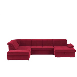 Kollektion Kraft Wohnlandschaft Mikrofaser - rot - Materialmix - 371 cm - 100 cm - cm 260,0 | Möbel Kraft