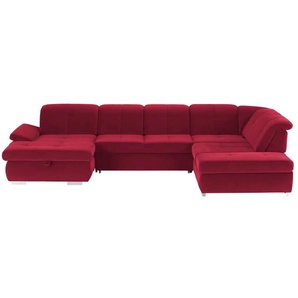 Kollektion Kraft Wohnlandschaft Mikrofaser - rot - Materialmix - 371 cm - 100 cm - cm 260,0 | Möbel Kraft