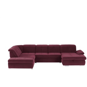 Kollektion Kraft Wohnlandschaft Mikrofaser - rot - Materialmix - 371 cm - 100 cm - cm 260,0 | Möbel Kraft