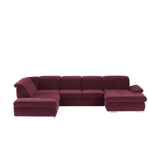 Kollektion Kraft Wohnlandschaft Mikrofaser - rot - Materialmix - 371 cm - 100 cm - cm 260,0 | Möbel Kraft