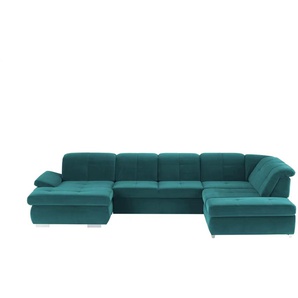 Kollektion Kraft Wohnlandschaft Mikrofaser - türkis/petrol - Materialmix - 371 cm - 100 cm - cm 260,0 | Möbel Kraft