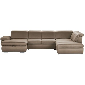 Kollektion Kraft Wohnlandschaft mit verschiedenen Funktionen Amanda - braun - Materialmix - 379 cm - 102 cm - cm 260,0 | Möbel Kraft