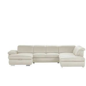 Kollektion Kraft Wohnlandschaft mit verschiedenen Funktionen Amanda - creme - Materialmix - 379 cm - 85 cm - cm 260,0 | Möbel Kraft