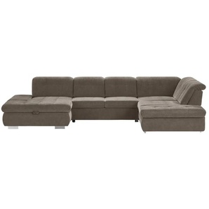 Kollektion Kraft Wohnlandschaft mit verschiedenen Funktionen Spencer - braun - Materialmix - 382 cm - 102 cm - cm 260,0 | Möbel Kraft