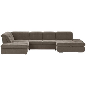 Kollektion Kraft Wohnlandschaft mit verschiedenen Funktionen Spencer - braun - Materialmix - 382 cm - 102 cm - cm 260,0 | Möbel Kraft