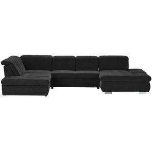Kollektion Kraft Wohnlandschaft mit verschiedenen Funktionen Spencer - schwarz - Materialmix - 382 cm - 102 cm - cm 260,0 | Möbel Kraft