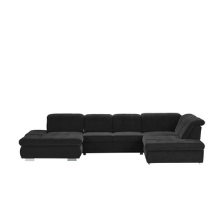 Kollektion Kraft Wohnlandschaft mit verschiedenen Funktionen Spencer - schwarz - Materialmix - 382 cm - 102 cm - cm 260,0 | Möbel Kraft