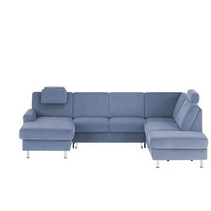 Kollektion Kraft Wohnlandschaft Mit verschiedenen Funktionen verfügbar Jana - blau - Materialmix - 309 cm - 87 cm - cm 235,0 | Möbel Kraft