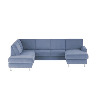 Kollektion Kraft Wohnlandschaft Mit verschiedenen Funktionen verfügbar Jana - blau - Materialmix - 309 cm - 87 cm - cm 235,0 | Möbel Kraft